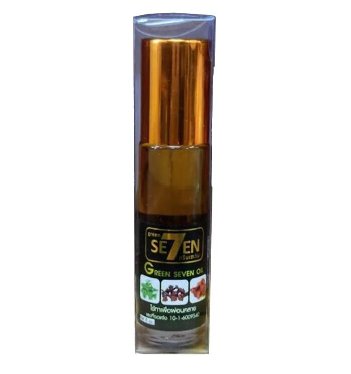 Green Seven Oil Peppermint Thai Herbal Body Muscule Pain Relief - 8Ml - Image 1