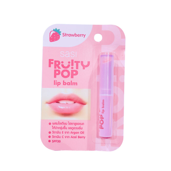 Sasi Fruity Pop Lip Balm - 1.5G - Strawberry - Image 1