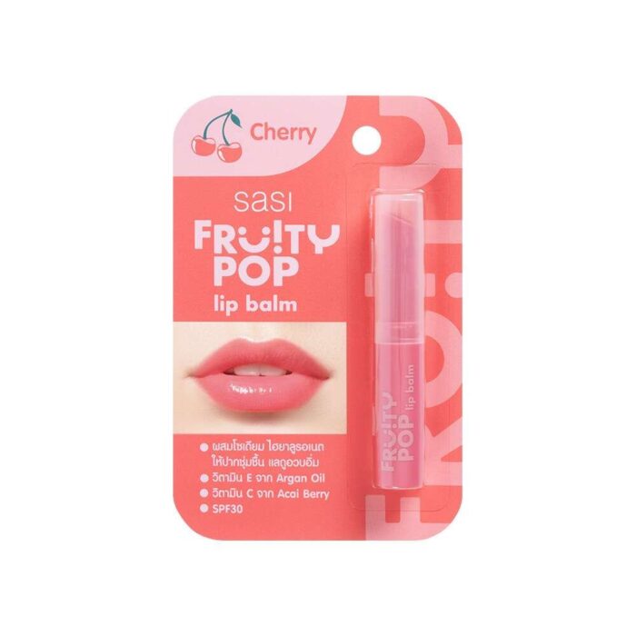 Sasi Fruity Pop Lip Balm - 1.5G - Cherry - Image 1