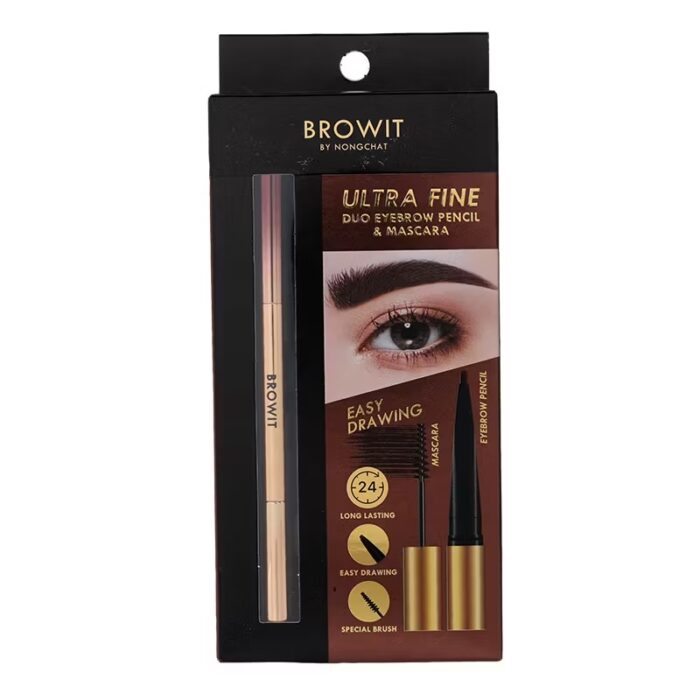 Ultra Fine Duo Eyebrow Pencil And Mascara Chocolate Brown - Image 1