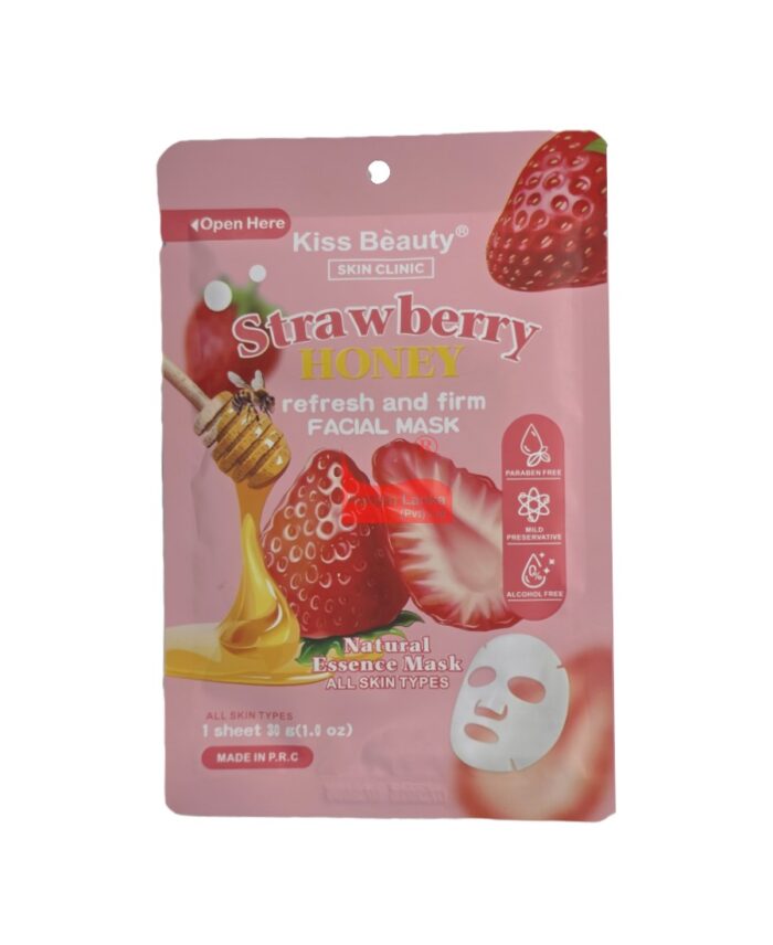 Kiss Beauty Strawberry Honey Facial Mask - Image 1
