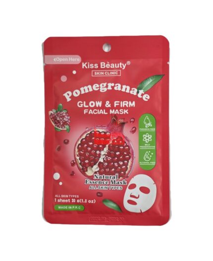 Kiss Beauty Pomegranate Glow & Facial Mask