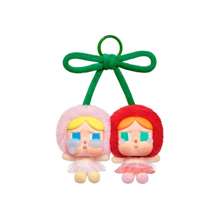 POP MART CRYBABY Crying For Love Series - Vinyl Plush Hanging Card (Love You Cherry Much) - Image 1