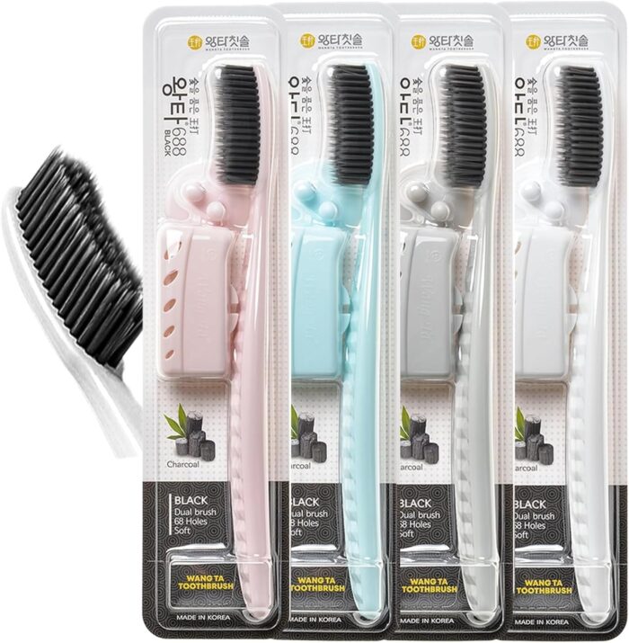 Wang Ta Toothbrush 688 Black Dual Brush- 1Pc - Image 1