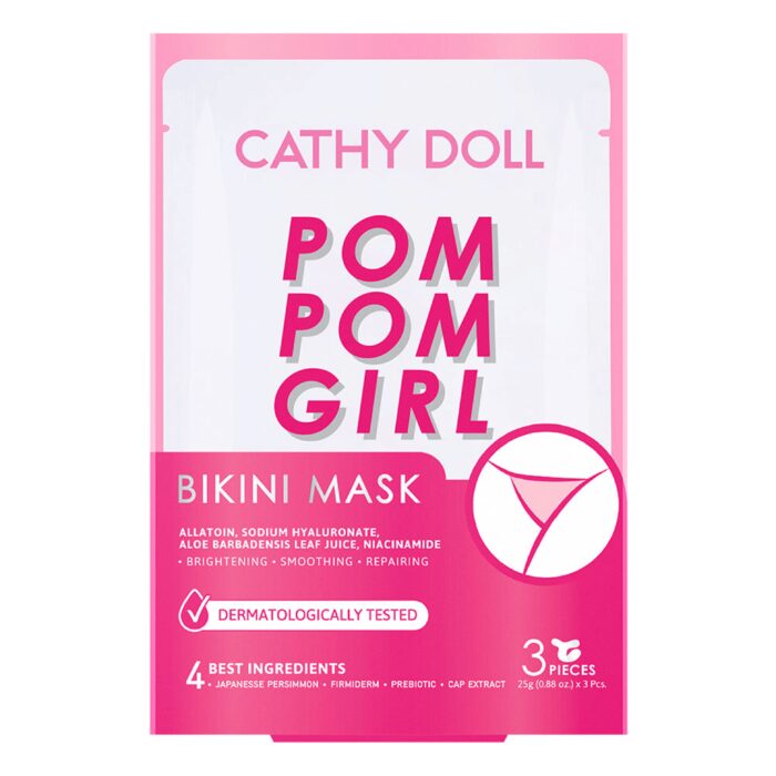 Cathy Doll Pom Pom Girl Bikini Mask - 3Pcs - Image 1